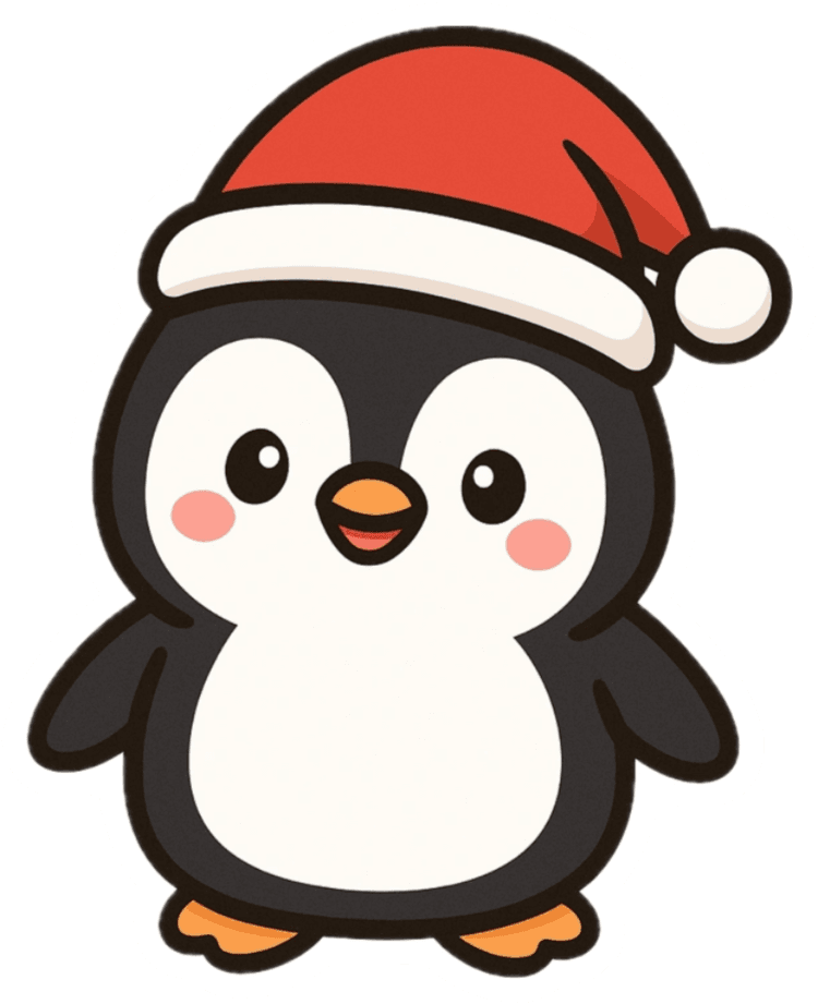 Cute Kawaii Holiday Penguin